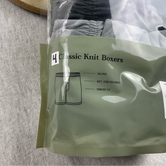 GOODFELLOW & CO BIG AND TALL MEN’S CLASSIC KNIT BOXERS 4 PACK SIZE: XXL TAG-FREE - Picture 6 of 7